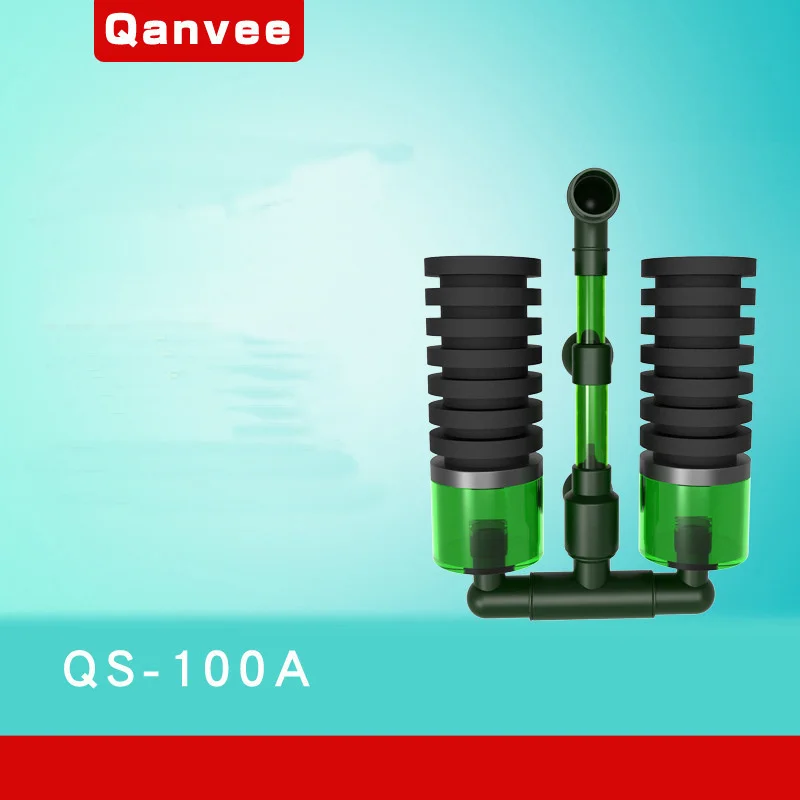 Qanvee QS200 Water Sponge Filter Media Aquarium Fish Tank Shrimp Plant Air Pump Oxygen Accessories Foam Fishbowl Ecoflow Filtro 2