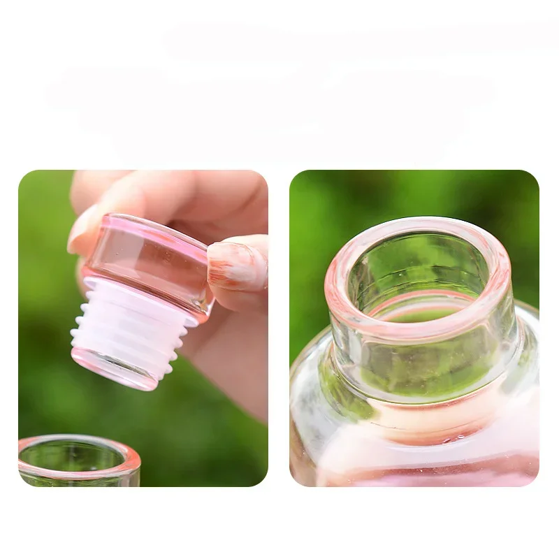 Glass Water Bottle Heat Resistant Leak Proof for Outdoor