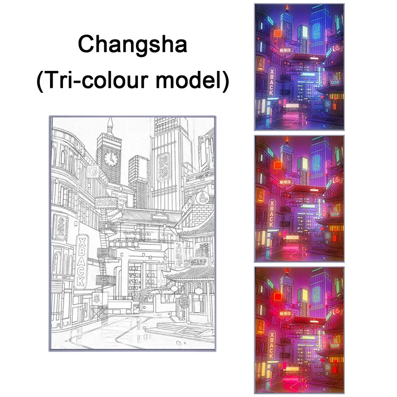 Description Picture 2 of itemINS Lighting Painting Decorations Modern And Minimalist Bedside Bedroom Creative Luminous Lighting Painting Three Color Dimming
