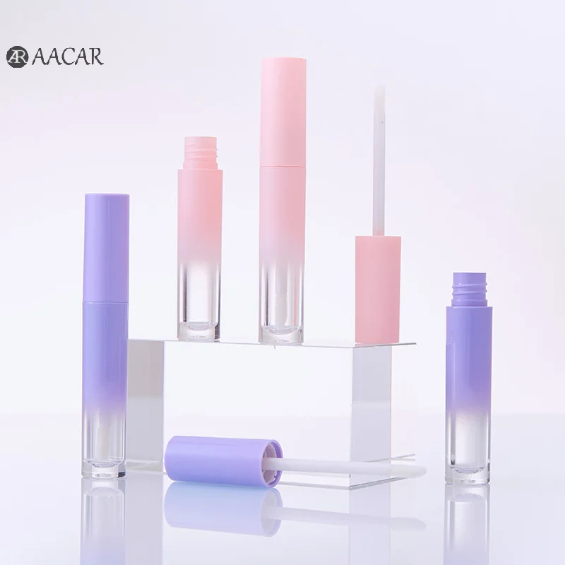 

5ML Gradient Purple Pink Empty Lipstick Gloss Tube Plastic Refillable Bottles Liquid Lipstick Container Lipgloss Sample Bottle