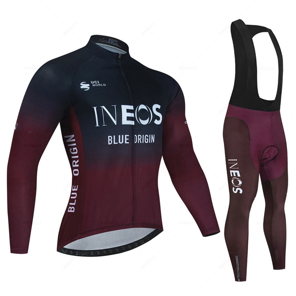 Ineos Team Men Spring Sport Cycling Jersey Autumn Mtb Bicycle Clothing Summer Long Sleeve Triathlon Mountain Bike Bib Pant Set cycling jersey cycling shirt cycling suit cycling jersey set