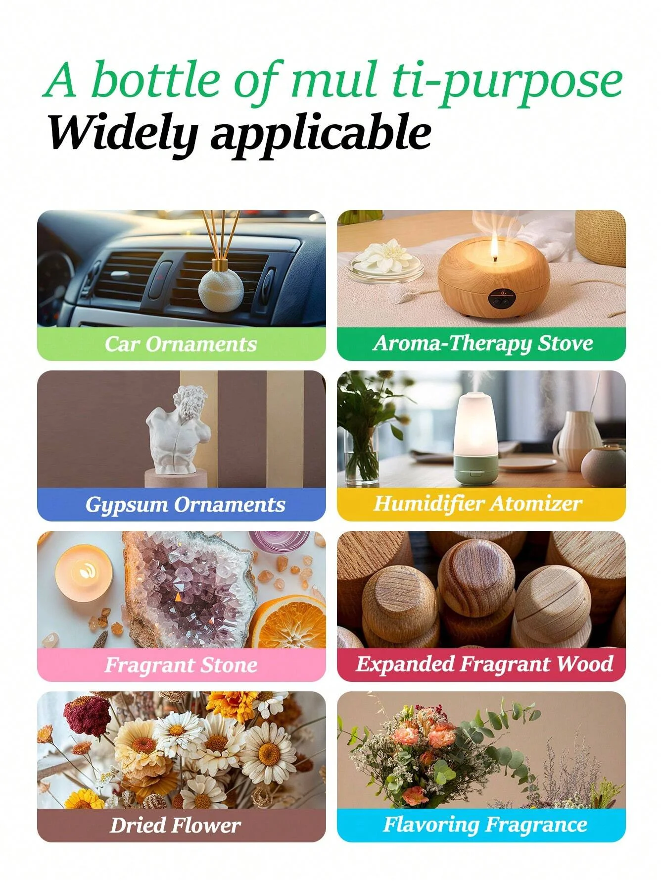 10ML Essential Oils Air Freshener Natural Plant Aromatherapy Essential Oil Air Conditioning Refill Aroma Diffuser Fragrance