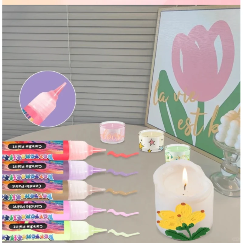 10ml 24색 3D 입체 라인 페인트 펜 DIY 창문 젤 페인팅 낙서 펜 양초 수제 아트 페인팅 크레용