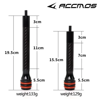6/8inch Archery Carbon Stabilizer Balance Bar Rod OD 20mm Hock Absorption Compound Bow Shooting Accessory 2