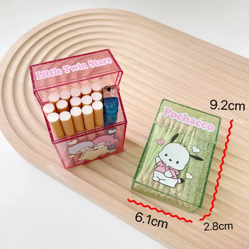 Sanrio Cigarette Case Hello Kitty Cinnamoroll Y2K Kuromi Melody Cinnamoroll Smoking Anime Storage Star Card Photo Box Girl Gifts nct 127 6th anniversary repackage photo card set