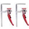2PCS 160x60mm Guide Rail Ratchet Clamp, Woodworking F Clamp Quick Clamping For MFT and Guide Rail System Hand Tool