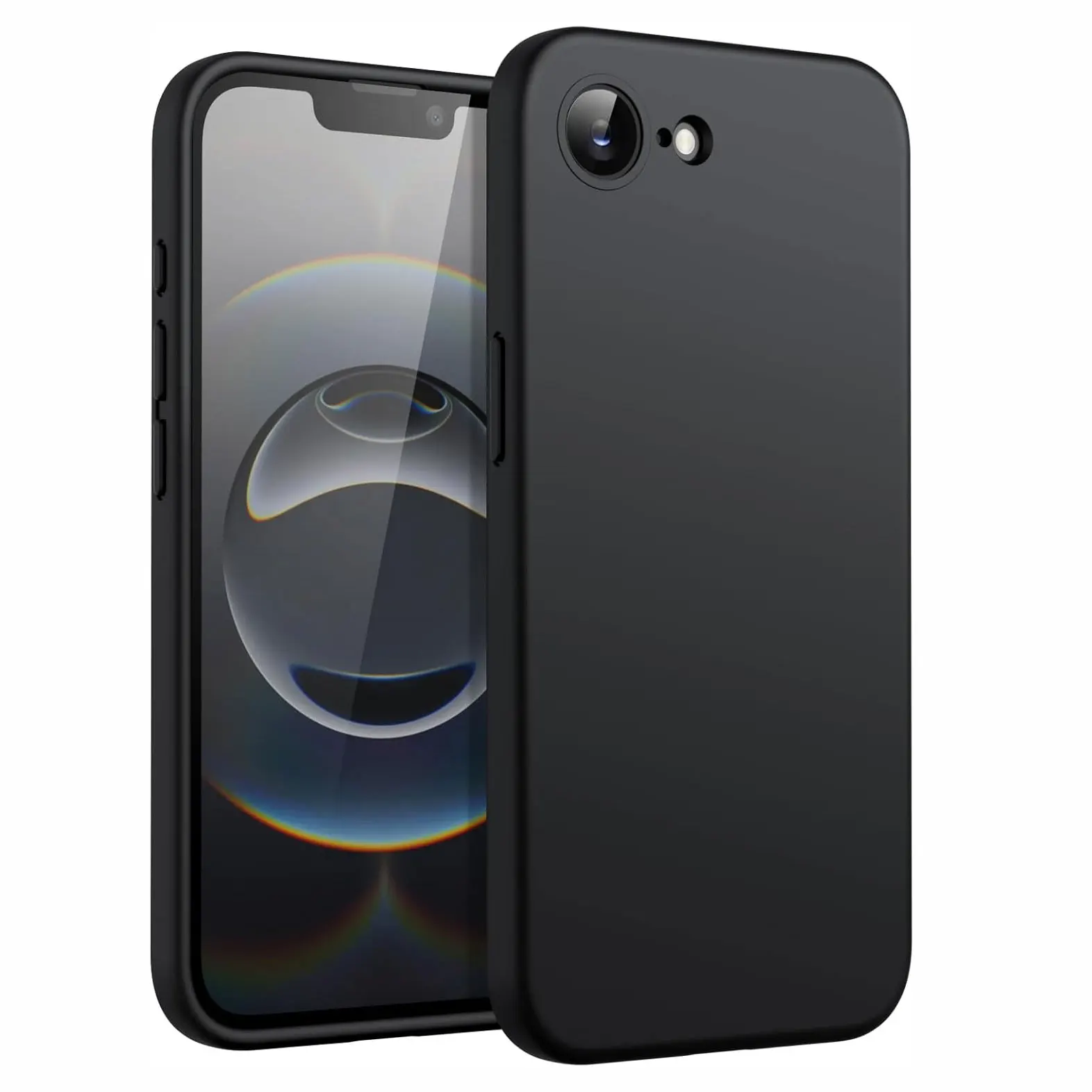 Elegant Matte Black Ultra Slim Phone Case with Full Camera Lens Protection