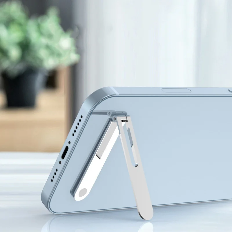 

Mobile Phone Back Invisible Holder Magnetic Portable Lightweight Phone Desktop Stand Durable Alloy Bracket for IPhone Samsung
