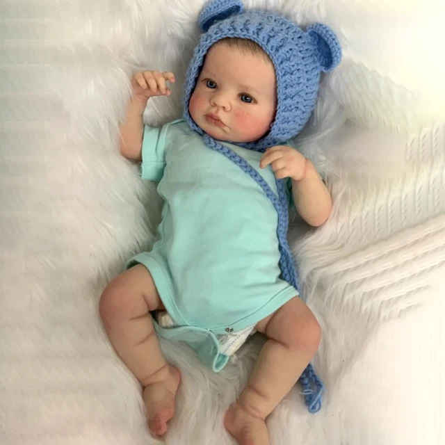 Silicone Simulation Baby Dolls Elastic Hand Painted Realistic Baby Doll Smooth 3D Photography Simulation Doll for Children Gifts 4
