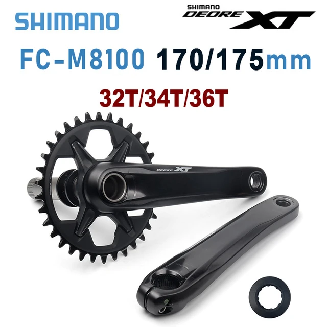 Shimano 1x12|shimano Xt M8100 1x12 Crankset 175mm 32t-36t Aluminum For Mtb