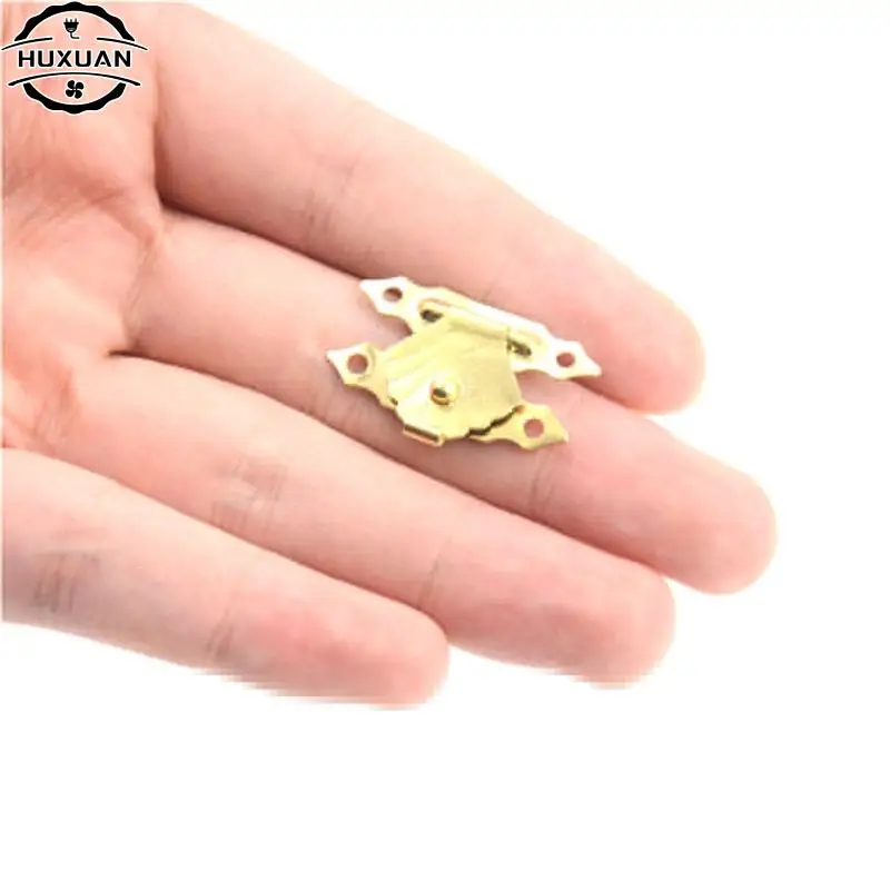 10pcs Jewelry Gift Box Decorative Hasp Latch Mini Antique Iron Sheet Wooden Case Hasp Home Finuture Buckle Clasp Lock No Screws furniture hardware jewelry box hasps decorative latches buckle clamp