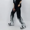 Men Jeans High Street Hip Hop Contrast Color Tassel Loose Fashion Japanese Streetwear Hippie Loose Casual Darkwear Patchwork 5