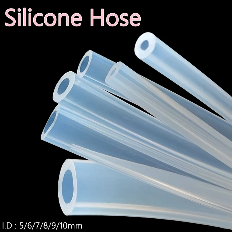 Tuyau Silicone Alimentaire 2 M – 4 Mm Intérieur / 6 Mm Extérieur – Transparent – Résistant -60°C à +200°C – Sans BPA
