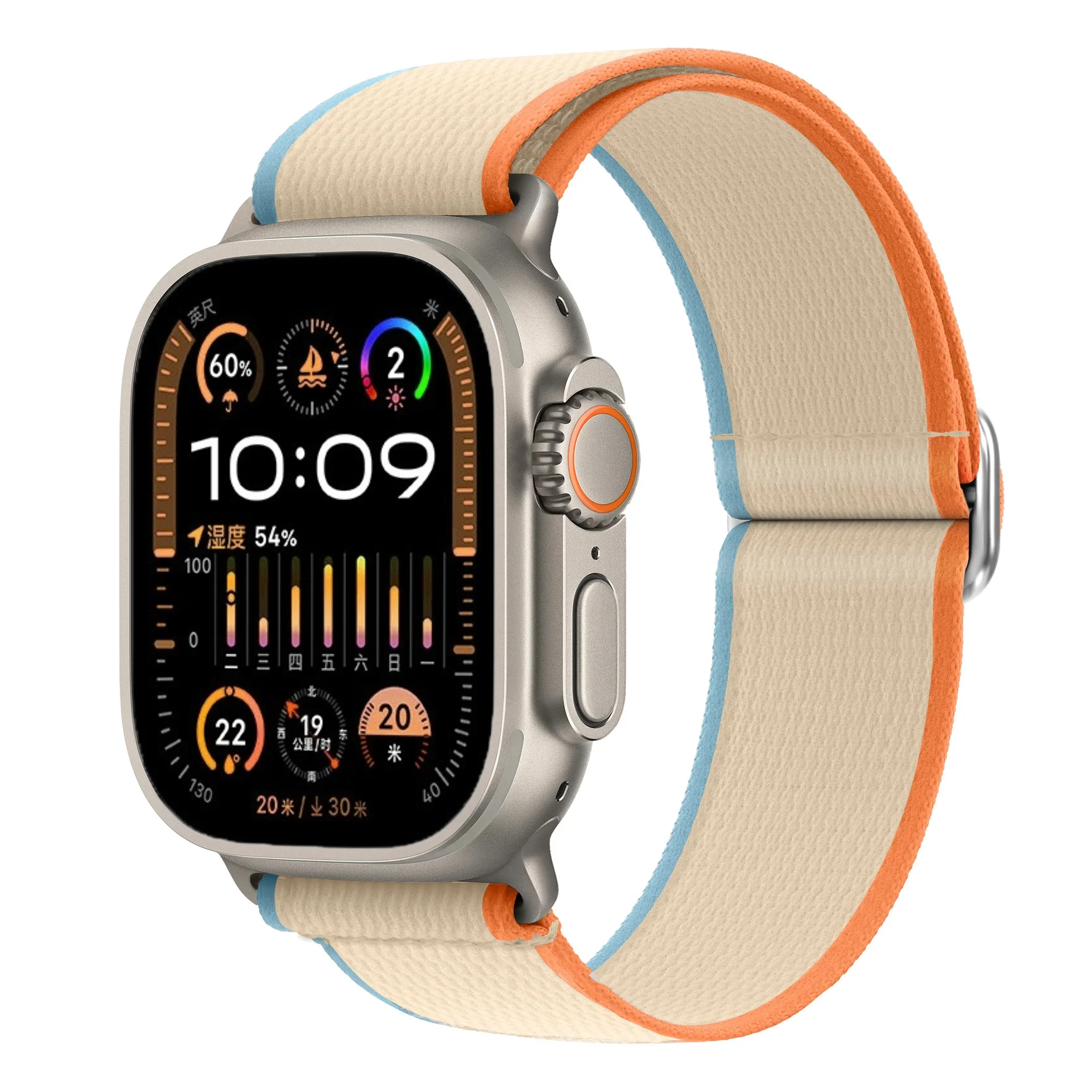 Nylon Elastic Strap for Apple Strap Ultra2 9 8 7 49mm 45mm 41mm Wild Diameter Bracelet for IWatch 6 5 4 SE 44mm 42mm 40mm 38mm