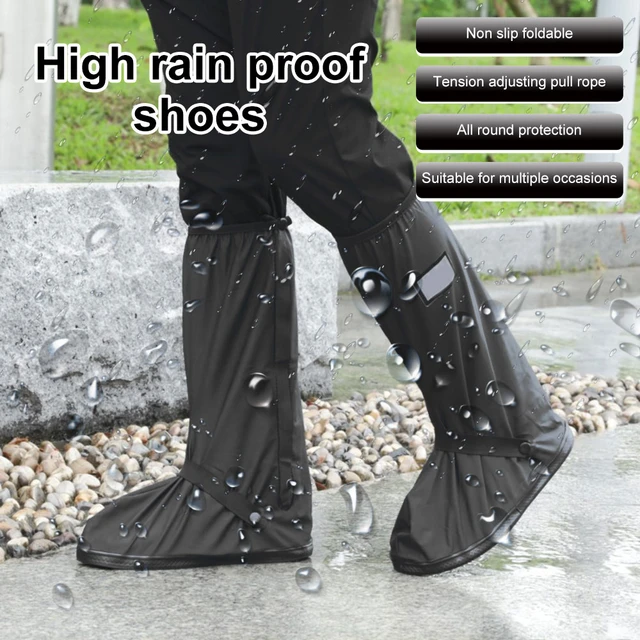 Couvre-chaussures imperméables réutilisables pour moto, couvre-chaussures  de vélo, imperméable, pour les jours de pluie et de neige - AliExpress