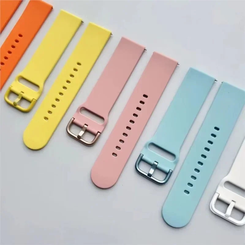 Sport Silicone Watch Band Bracelet, Adjustable 20mm/22mm Strap,