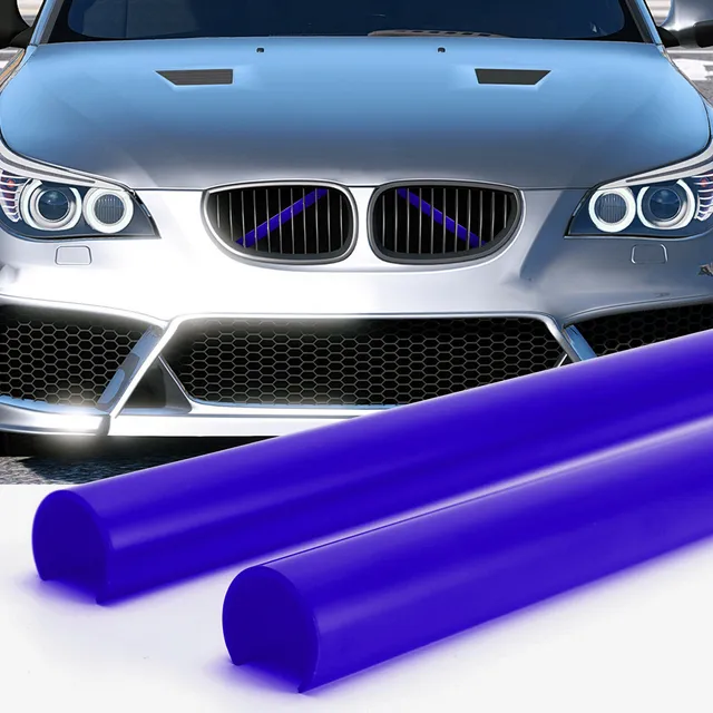 2Pcs Sport Stil Kühlergrill Trim Streifen Streifen Abdeckung Rahmen Auto  Dekorationen Aufkleber Für BMW E60 F52