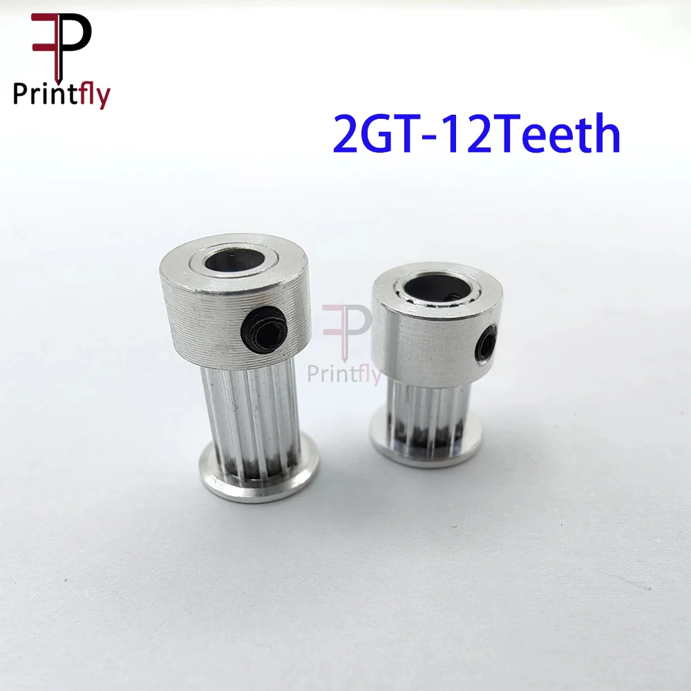 Printfly 2GT 12 치아 GT2 타이밍 풀리 2M 벨트 폭 6/9/10/15MM 보어 4/5MM 2GT 선형 풀리