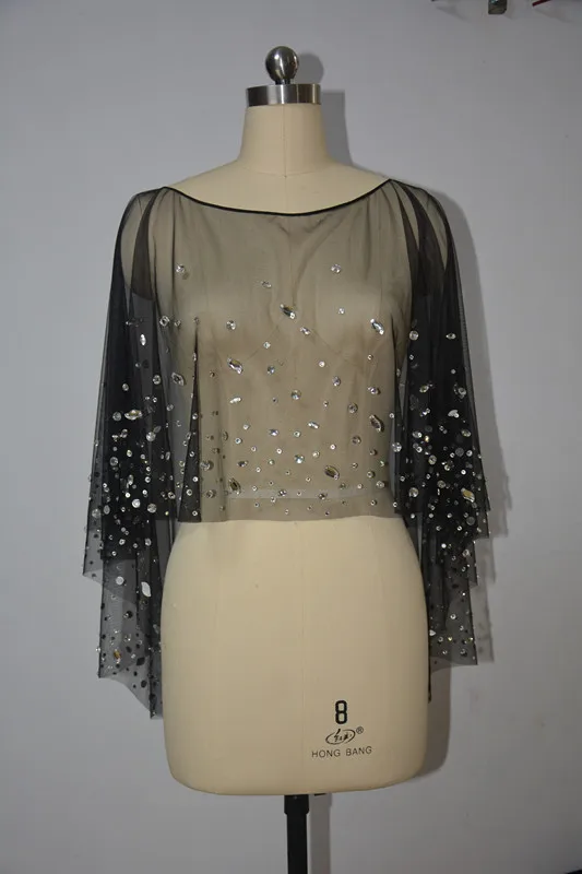 Crystal Wraps For Evening Prom Cape Formal Dress Wedding Bolero Jackets