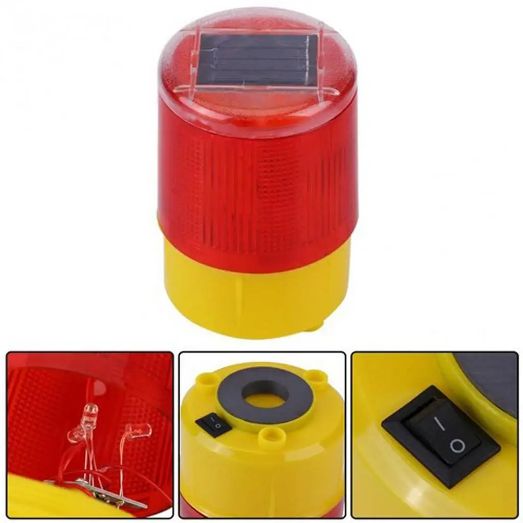 

Solar Powered Flash Strobe Lamp Traffic Warning Lamp for Car With