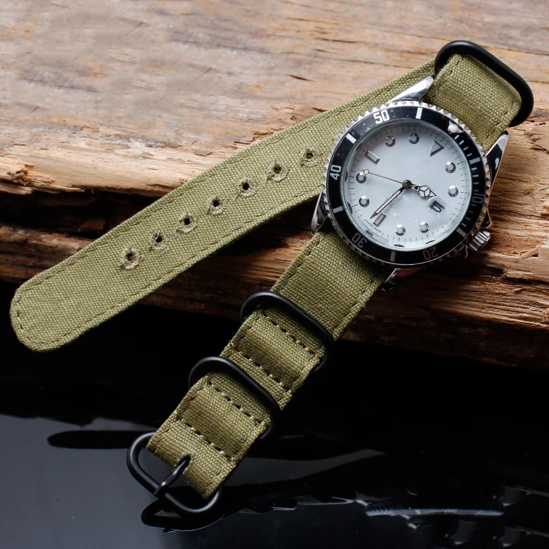 Accessori Per Orologi In Nylon In Tela Traspirante Per Luminos Omega Cinturino Per Orologi Vintage Da Uomo Universale 20Mm 22Mm 24Mm Cinturino Sportiv