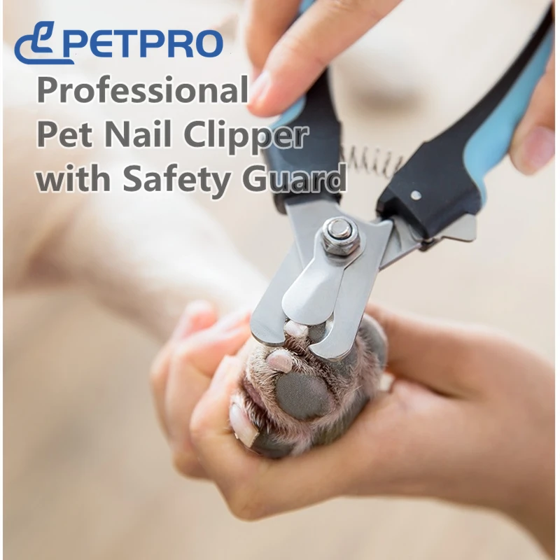 Professional Pet Nail Clipper with Safety Guard Stainless Steel Scissors Cat Dog for Claw Care Grooming Supplies Size Fits All