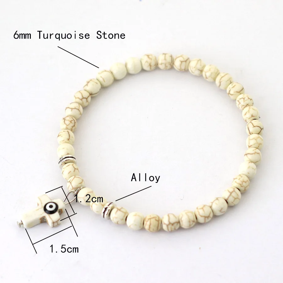 Bohemian Howlite Stone Beach Bracelet for Men and Women