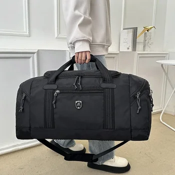 Large Capacity Travel Bag Weekender Overnight Duffle Bags with Compartment Sports Fitness Bags for Camping Outdoor Activities