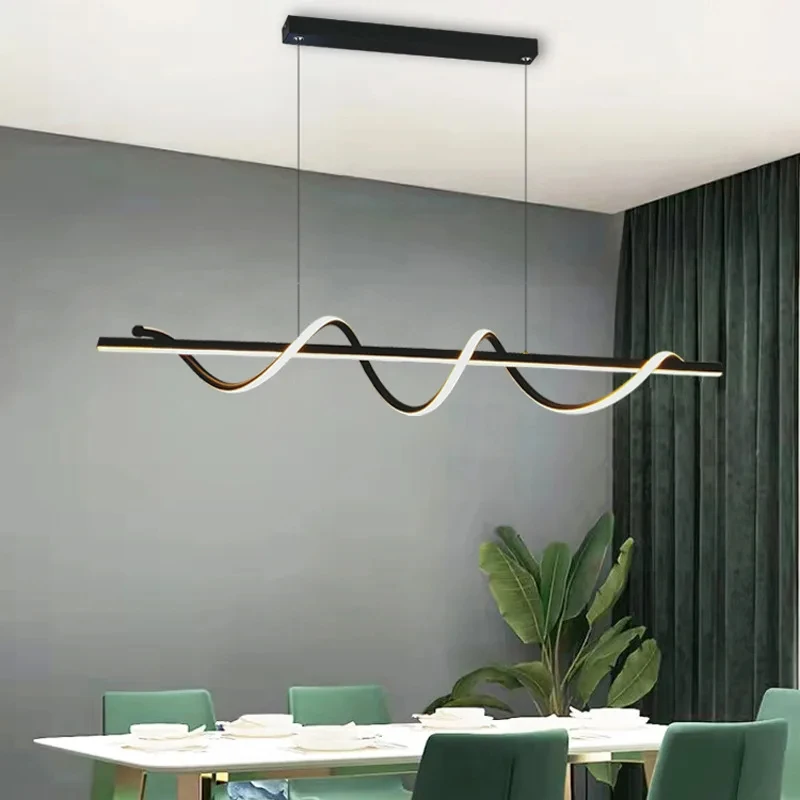 Modern Rotate LED Pendant Lights Dimmable Gold Black for Table Dining Room Kitchen Bar Hanging Lamp Home Decor Lusters Luminaire