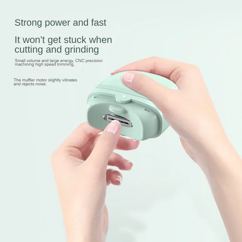Electric Baby Nail Trimmer USB Rechargeable Nail Clippers Grinder Clipper Cutter Polishing Tools With Light For Baby Adult nail clipper nail care kit nail trimmer nail grinder