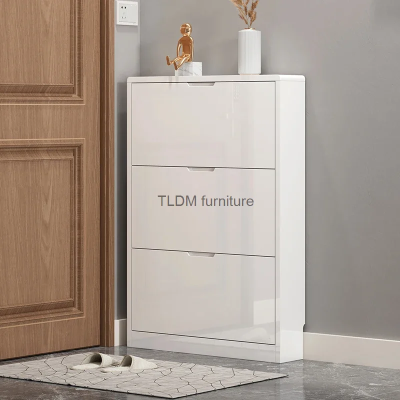 

European White Shoe Rack Ultra Thin Organizer Living Room Slim Shoe Cabinet Storage Shelves Schonen Kast Furniture Living Room
