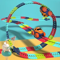 Changeable Anti-gravity Assembled Track with LED Light-Up Race Car Flexible Racing Tracks Rail Car Toys for Boys Kids Gifts 1