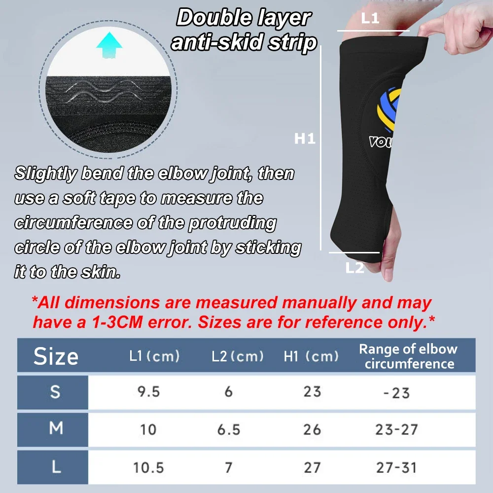 Volleyball Arm Warmers Armband Arm Guards Wrist Support Breathable Arm Sleeves Foam Protection Pads Thumb Hole