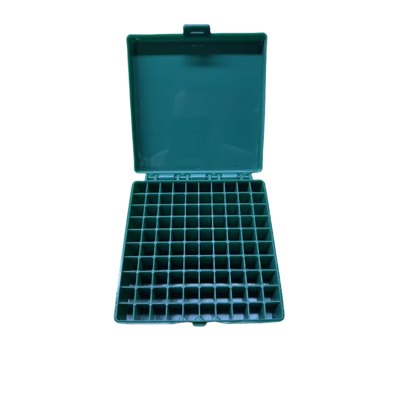 100 Rounds Tactical Ammo Storage Box for 9mm Rifle Pistol Ammunition Bullets Case Holder Flip-Top Hinge-Top Design