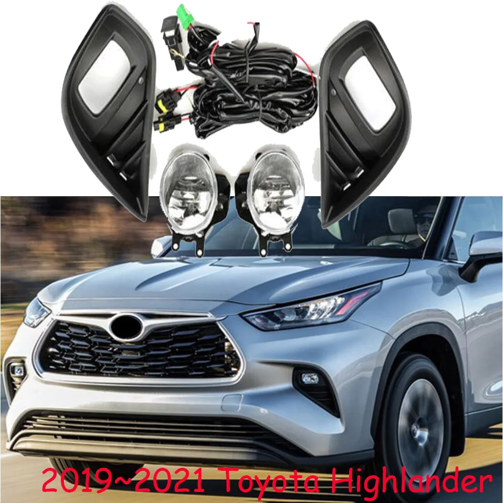 

Автомобильный бампер, передняя фара для Kluger Highlander, противотуманные фары 2020 ~ 2021y, автомобильные аксессуары, галогенная лампа, автомобильная фара Highlander