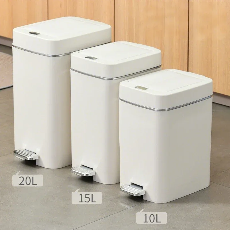 White 15-liter Automatic Bagging Smart Bathroom Trash Can Electronic Trash Can Touchless Narrow Type Smart Home