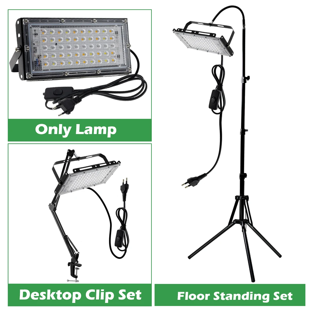 LED Grow Light Full Spectrum 50W 100W 220V for Hydroponic Indoor Plants Greenhouse