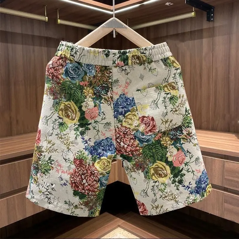 2025 New Printed Men Summer Personality Casual Five-point Pants 2