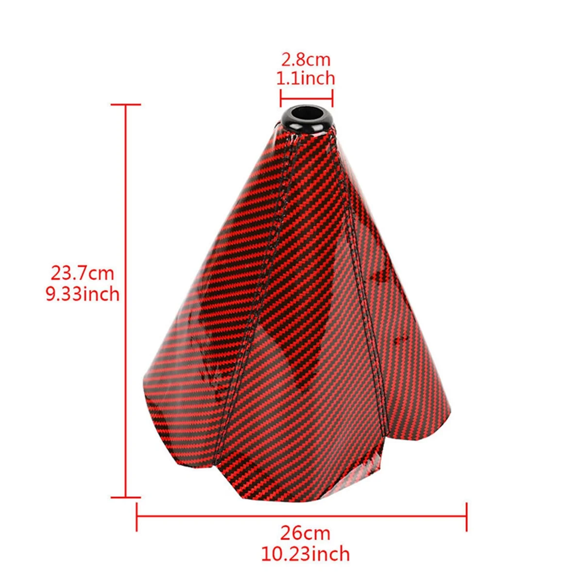 Carbon Fiber Red Shift Boot Stitch Cover For Gear Cover Shifter Shift Knob MT