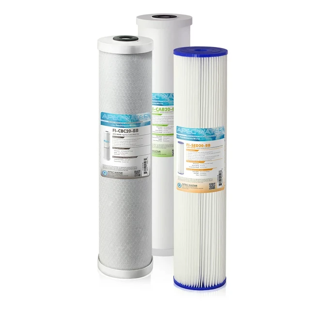 Express Water Sistema de filtro de agua para toda la casa, sistema de  filtración de agua de 3 etapas con filtros de sedimentos, GAC y carbono,  reduce