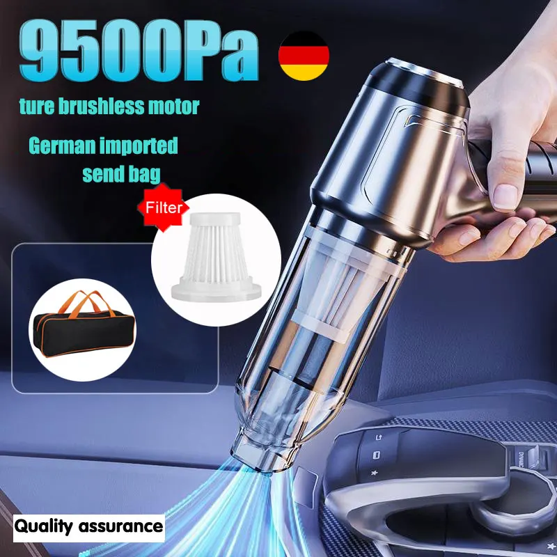 

95000Pa Wireless Car Vacuum Cleaner Strong Suction Handheld Auto Vacuum Home & Car Dual Use Mini Vacuum Cleaner Home Appliance