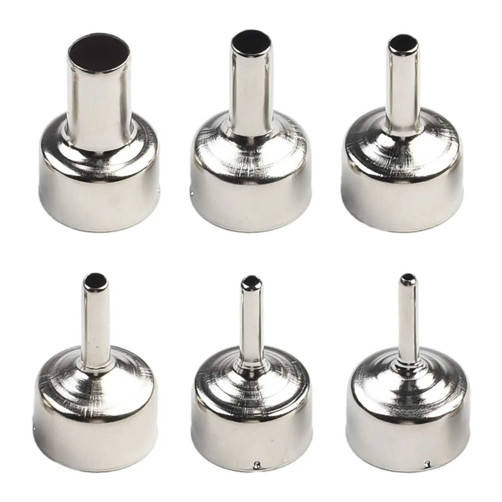6pcs Hot Air Nozzle Welding Nozzle Heat Resistant Stainless Steel Desoldering Station Smd Soldering Heat Nozzles Soldering Tools