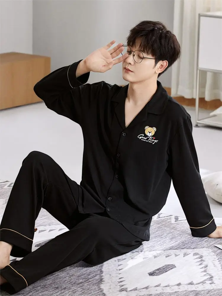 Couple's Pajama Cotton Silk Pajamas for Women Big Size Sleeping Pijama Plus Size Home Wear Set New in Sleepwear for Men