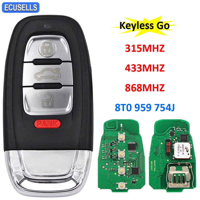 Keyless Go Magic 754J Smart Remote Car Key 315MHZ 433MHZ 868MHZ for