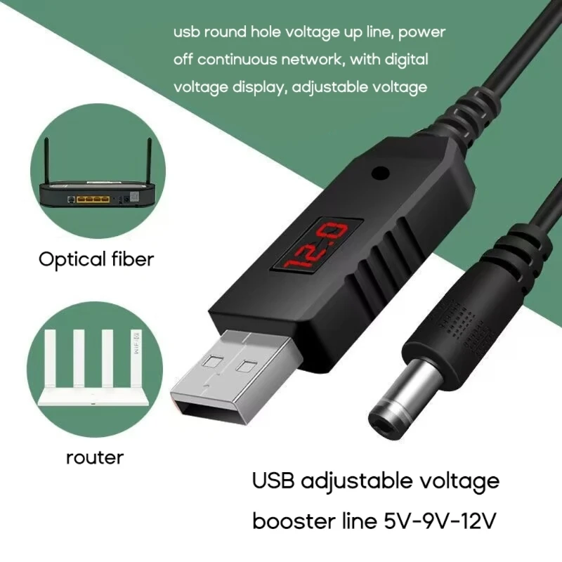 USB to 9V 12V Power Cable for Router Speaker USB to DC5.5x2.5mm Jack Charging Cable, charging cable, usb charging cable