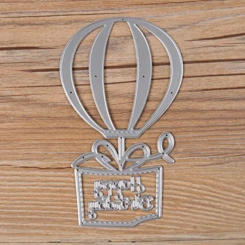 

Hot balloon Happy Birthday Scrapbooking Metal Cutting Dies DIY Photo Album Decorative Embossing Stencils Template