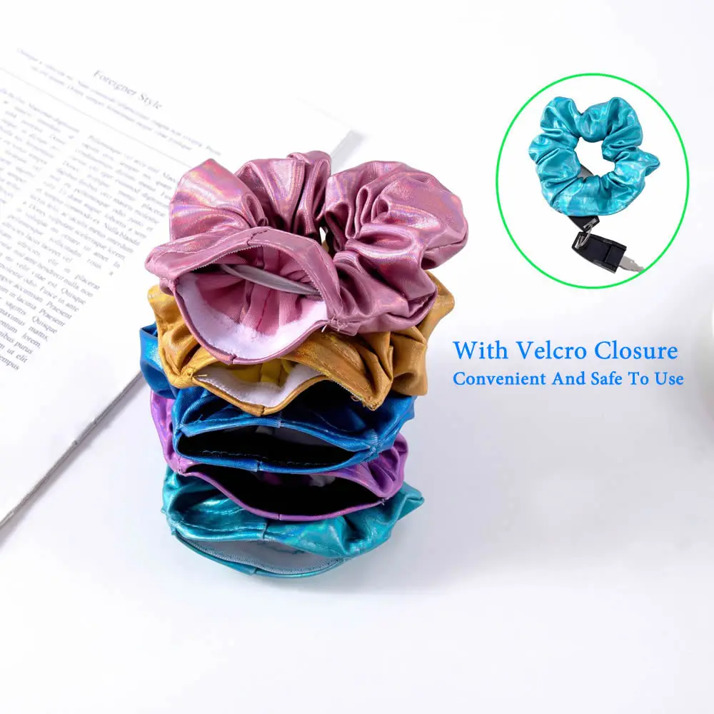 Hair Scrunchie ⁣⁣⁣⁣Hidden Storage Compartment Sight Secret Hair Tie With Stash Pocket Travel Diversion Stash Safe Container