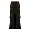 Punk Style Y2k Wid Leg Denim Pants E-girl Gothic Loose Trousers Cyber Grunge Cargo Pants Harajuku High Waist Baggy Jeans Women 6