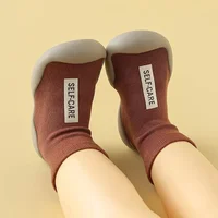 Children First Walkers Floor Rubber Shoes Anti Slip Soft Soles Early Education Shoes Baby Floor Socks Elastic Socks 0-3years 3