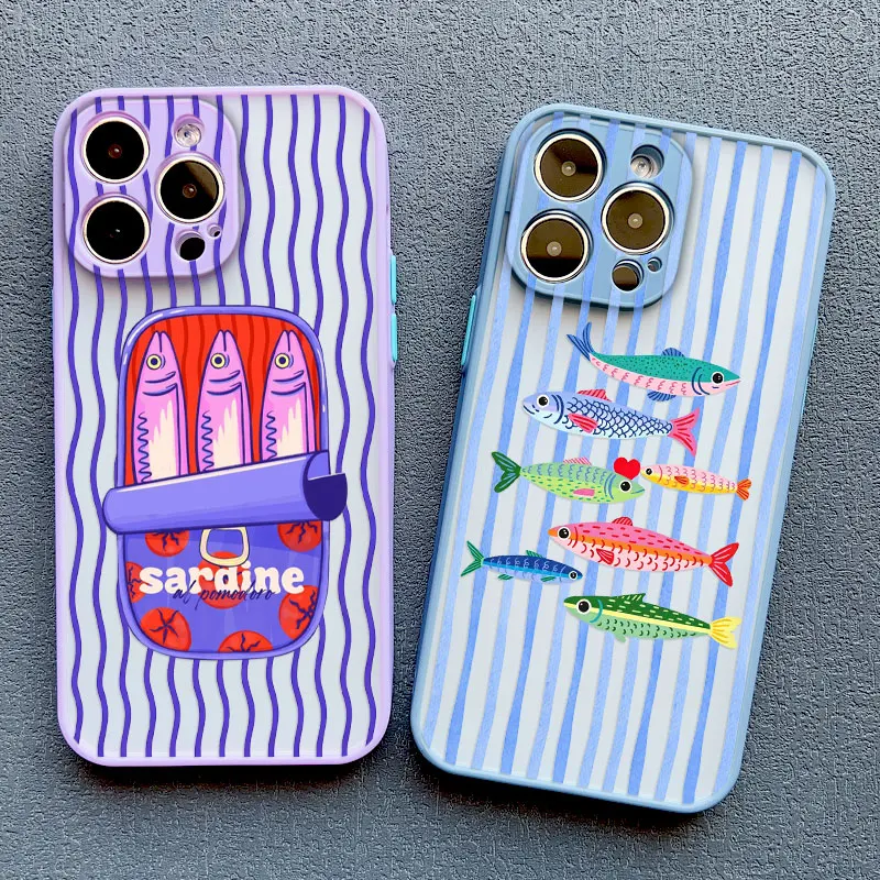 Stripe Marine Organisms Shockproof Phone Case - Durable Hard Cover s